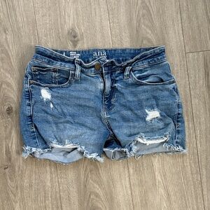 a.n.a Ripped Blue Jean Shorts